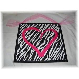 Zebra Stripe Hot Pink Heart Love Wooden Wall Art Sign Teen Girls Bedroom Decor Zebra Stripe Hot Pink Heart Love Wooden Wall Art Sign Teen Girls Bedroom Decor