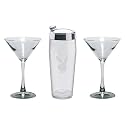 Officially Licensed Playboy Etched Martini Set