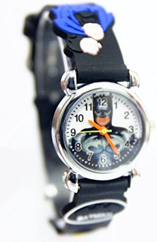 3D cartoon batman pattern girl's boy's kids wrist quartz watch silicone bands for party