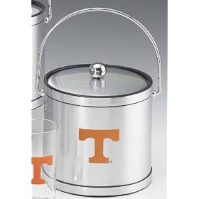 Kraftware 20668 Tennessee 3 Quart Brushed Chrome Mylar Ice Bucket with Metal Cover by Kraftware