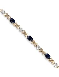 14k Diamond and Sapphire Bracelet, Best Quality Free Gift Box Satisfaction Guaranteed