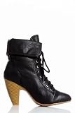 Lace Up Booties in Black