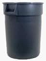 Rubbermaid(R) Round Brute(R) Container, 32 Gallons, Gray