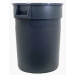 Rubbermaid(R) Round Brute(R) Container, 32 Gallons, Gray