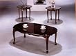 BEAUTIFUL 3-PC CHERRY FINISH QUEEN ANN COCKTAIL SET