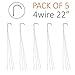 Aroma Trees Professional Grade 4 Wire Hangers for Orchids, Green Plants, and Flower (22 inch) - Pack of 5