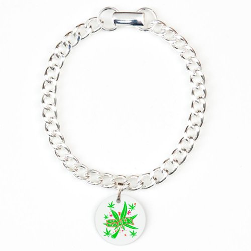 Charm Bracelet Marijuana Go Green Neon