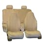FH-FB105-1114 Classic Suede Car Seat Covers, Airbag compatible and Split Bench, Beige color