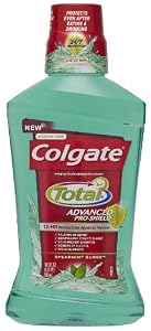 Colgate Total Advanced Pro-Shield Mouthwash, Spearmint Surge, 16.9 Fluid Ounce