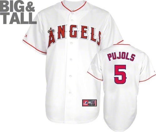 Albert Pujols Los Angeles Angels of Anaheim Big & Tall White #5 Replica Jersey