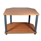 Langdale Beech / Silver Console Table / TV Stand for TVs of up to 24 ( 32 with overhang )