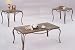 3PC Slate Top Metal Base Coffee Table & 2 Occasional Side/End Tables Set