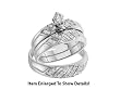 Beautiful White Gold 3pc. Genuine Marquee Diamond Set For Him and Her " Special "