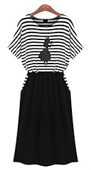 Cotton Striped Print Summer  Dress