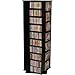Venture Horizon 2390 1160 CD Revolving Media Tower Finish: Black with Oak Top