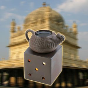 Elephant Terra Cotta Oil Warmer Pot