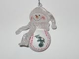 OAKLAND ATHLETICS 2.5 Snowman with Scarf Home Run Baseball CHRISTMAS ORNAMENT