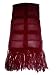 Hand Embroidered Scarf with Lots of Colorful Leather LES_REDSQ_001