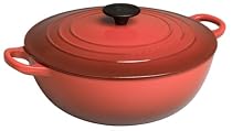 Le Creuset Enameled Cast-Iron 4-1/4-Quart Soup Pot with Cover, Red