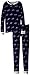 Hatley Little Girls' Henley Pajama Set Girl Moose