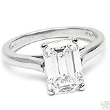 5.24 carat EMERALD Diamond Engagement Ring