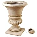 Stone Solar Urn - White