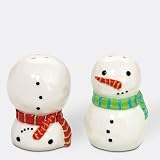SNOWMAN Ceramic Salt & Pepper Shakers Dept 56 NEW Christmas