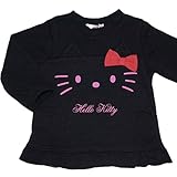 2016年 秋冬 HELLO KITTY ハローキティ TC裏毛起毛 フェイス モノトーン トレーナー ブラック◇80cm