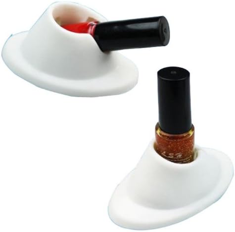 Bluesky Cute Rubber Bottle Holder For Nail Art Varnish Polish Seat Tool (White)