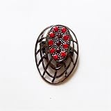 Crystal Ladybug 2 in 1 Scarf Brooch Pin