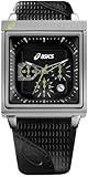 ASICS (アシックス) 腕時計 スポーツ スタイル Square Chrono ブラック QA5129102 メンズ Lサイズ