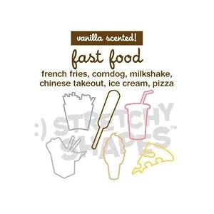Stretchy Shapes Fast Food Vanilla Scented (24) Silicone Rubber Bands