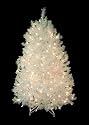 4.5' Pre-Lit Shimmering White Iridescent Christmas Tree - Clear Lights