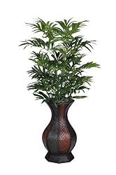 Artificial Parlor Palm Floor Plant in Rattan