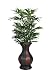 Artificial Parlor Palm Floor Plant in Rattan