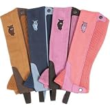 Tough-1 Childs Half Chaps 12-14 Sky Blue/Navy