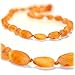 The Art of Cure Baltic Amber Teething Necklace (Unisex) (RAW HONEY BEAN) - 100% Authentic Certificated Baltic Jewelry with the Highest Quality Guaranteed