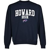 NCAA Howard Bison Team Arch Crew Neck Fleece Sweatshirt - Navy Blue
