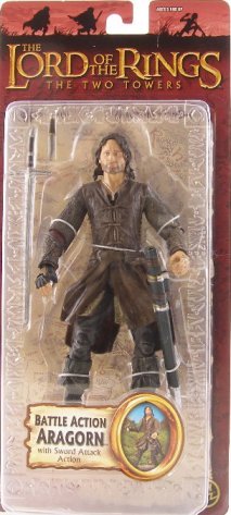 Childrens Toyshop  Toys : Battle Action Aragorn Lord Of The Rings Trilogy Figure