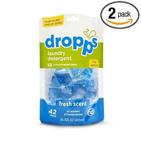 Dropps Laundry Pacs, Fresh Scent, 42-load pouch (pack of 2)
