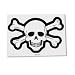 Dozen Paper Jumbo Skull and Crossbones Stickers