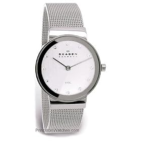 Skagen Women's Silver Dial Mesh Bracelet Watch #358SSSD