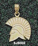 San Jose State Spartan Head Charm/Pendant -14K/10K, Stainless Steel or Gold Plated
