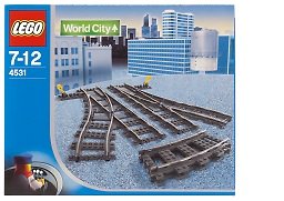 Lego World City Switching Tracks for 9V Trains #4531