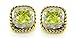 2-tone Designer-Inspired Earrings w/Peridot CZ title=