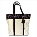 Milano Canvas and Leather Handbag in French Roast