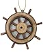 Ship Wheel Wood-Carved Ornaments, 6-pc Set