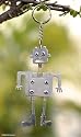 Aluminum key ring, 'My Robot'