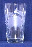 Individually Hand Etched Crab Tumbler Glass 7"H Set / 4
