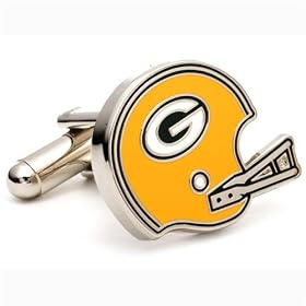 Retro Green Bay Packers NFL Helmet Executive Cufflinks w/Jewelry Box